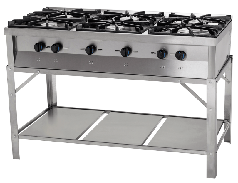 Anafe 6 Hornallas - Rejas de fundición COD 632 - Equipamientos Caleta Olivia