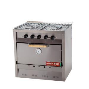 Cocina Industrial 4 Hornallas - Rejas de hierro redondo COD 016