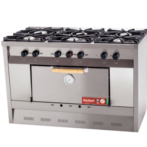 Cocina Industrial 6 Hornallas - Rejas de fundición COD 617